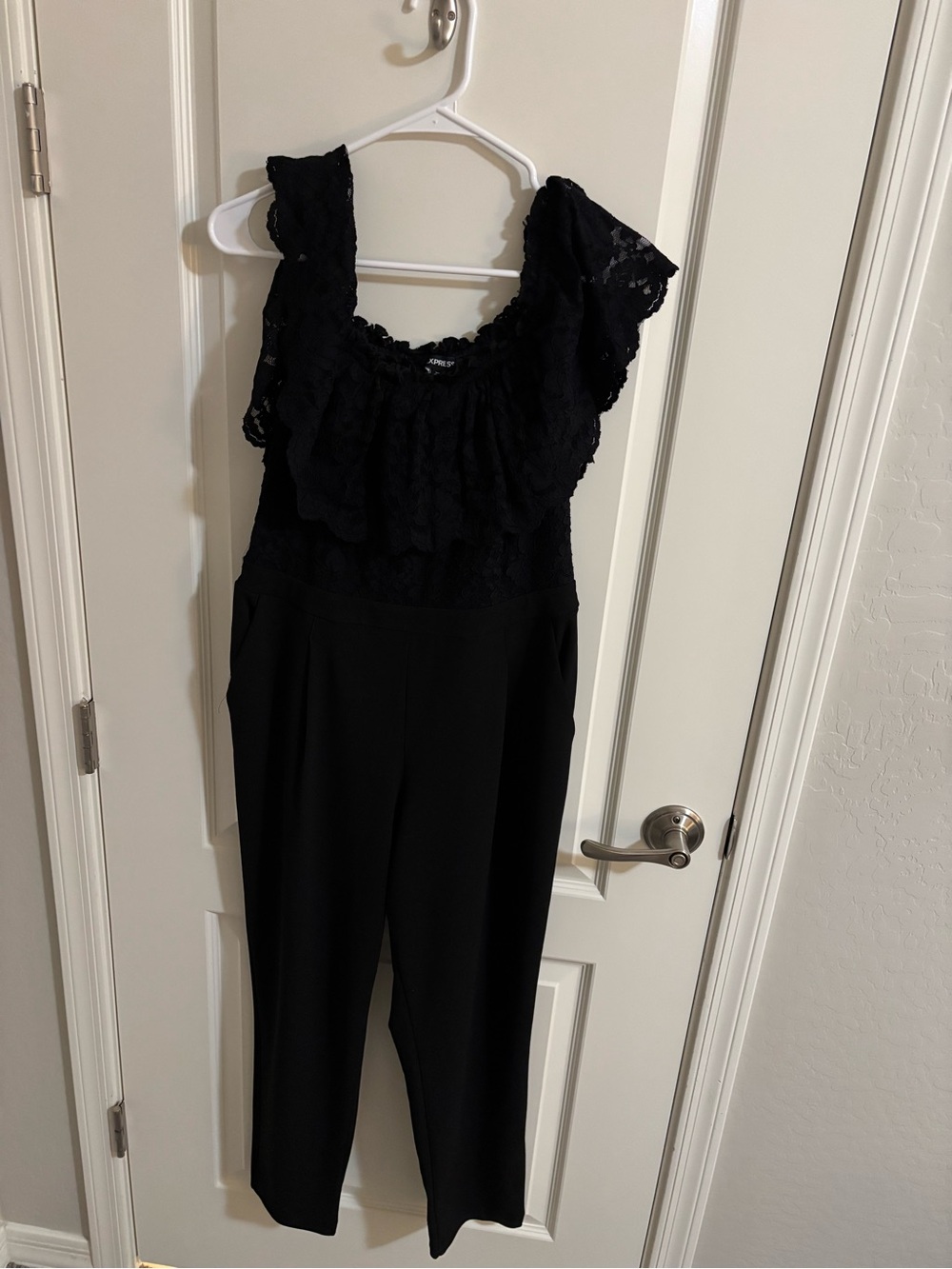 Express Black Lace Jumpsuit